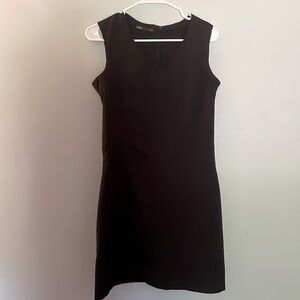 NAU sleeves dress with a square neckline, black, size 6 pockets sundress